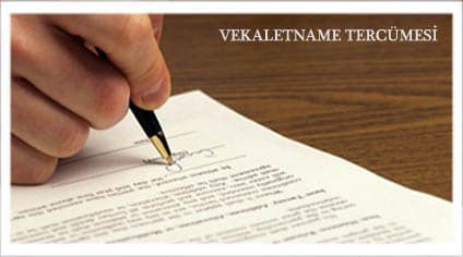 Vekalet Tercüme